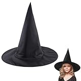 Bayuyi Hexenhut Schwarz 33x34 cm – Faltbarer Klassischer Zaubererhut für...