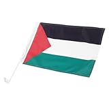 Milisten Palästina Flagge für Autofenster Flaggenstock Dekorative...