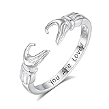 INFUSEU Ring Umarmung Silber 925, Umarmungsringe Verstellbarer Finger...