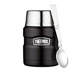 Thermos STAINLESS KING Thermobehälter für Essen schwarz matt 0,47l -...