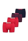 Levi’s Basic-Boxershorts, einfarbige und gestreifte Baumwollunterwäsche...