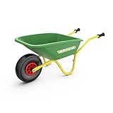 BERG Dempy Schubkarre Kinder Grün/Gelb, Kinderschubkarre, Belastbar bis...