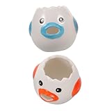 OUNONA 2 Stück Keramik Eiertrenner Cartoon Huhn Design Präziser Eiklar...