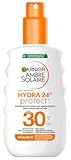 Garnier Ambre Solaire Hydra Protect+ Sonnenschutz-Milch 24h LSF 30, Schutz...