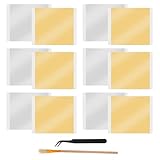 Toyvian Goldfolie Bastelset Gold Silber Metallicfolie mit Pinzette Pinsel...