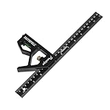 Faithfull Prestige Kombinationswinkel, Schwarz, Aluminium, 300 mm (12 Zoll)...