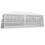 Pavillon 3x6m Gartenlaube Wasserdichtes Partyzelt mit 4 Seitenteilen...