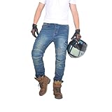 oFzimTo Motorradhose Herren Mit Protektoren, Klassisch Motorrad Jeans, Für...