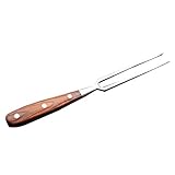 Fictory Grillgabel aus Edelstahl – roter Holzgriff, 30 cm Fleischgabel...