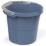 Rotho Daily Eimer 10l, Kunststoff (PP recycelt), blau, 10l (32.0 x 29.0 x...