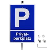YYTECH Privatparkplatz Schild, Schild Privat Parkplatz mit Pfosten...