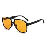 OSAGAMA Vintage Retro Sonnenbrille Gelb Getönte Brille für Damen Herren...