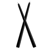 MAGICLULU 2Stücke Schwarze Spitzkerzen Geruchlos Dekorative Paraffinkerzen...