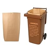 ARLI 25x Bio Papiersäcke 120L große Müllbeutel aus Papier 70x95+25 cm...