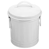 Healeved Metall Mülleimer Klein mit Deckel Kleiner Desktop Abfallbehälter...