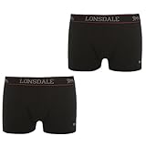 Lonsdale Herren 2 Paar Hipsters Trunk Boxer Shorts Unterhose Unterwaesche...