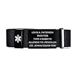 FLHEART Personalisierte Medizinische Alert ID Armband | Einstellbare Sport...