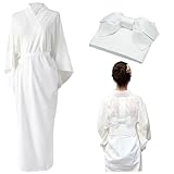 Kimono mit Obi Belt Weiße Durchschnittsgröße Blumendruck traditioneller...