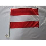 AZ FLAG - Autofahne Österreich - 45x30 cm - Österreichische Autoflagge 30...