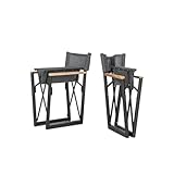 Klappstuhl 2Pcs Outdoor Strand Klapp Garten Stuhl Mit Aluminium Direktoren...