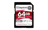 Kingston Canvas React Plus 64GB SDXC Speicherkarte UHS-II 300R/260W U3 V90...