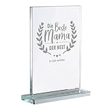 Casa Vivente Glaspokal mit edler Gravur, Muttertagsgeschenk für die Beste...