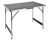 Spetebo Höhenverstellbarer Alu Campingtisch 100x60 cm - verstellbar auf 4...