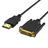 Vecbmn HDMI DVI Adapter Kabel, DVI-D 24 + 1 Stecker auf HDMI Stecker, HD...
