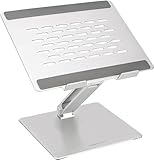 Amazon Basics - Verstellbarer ergonomischer Laptopständer mit Wärmeabzug,...