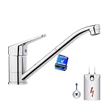 Ibergrif Niederdruck Armatur Küche aus Messing, 360 ° Drehbare Wasserhahn...