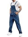 Runcati Herren Denim Latzhose Jeans Arbeitshose Sommer Streetwear Jeanshose...