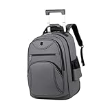 pistro Laptop-Rucksack mit Rollen, Trolley Aktentasche als...