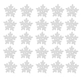 Garneck 50 Stück Weihnachts-Schneeflockenknöpfe, 18 mm, weiße...