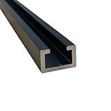 4er Set Aluminium C-Profil Schwarz 17x11 mm | je 1 m | eloxiert Black...