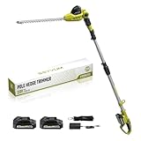 Teleskop Heckenschere mit 2×2.0Ah akkus,50cm Teleskop Heckenschere...