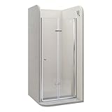 Einzelfalttür 96-100 cm Höhe: 195 cm, Duschfalttür aus 6mm ESG...