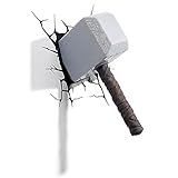 Disney Marvel Avengers Thor Hammer Wandleuchte, Kunststoff, Mehrfarbig