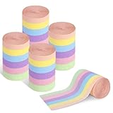 Ovanda Karneval Deko, Krepppapier Bunt, 4 Rolls Krepppapier Regenbogen,...