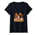 Damen Herbstliche Familienzeit - Kinder und Mama im Herbstdesign T-Shirt...