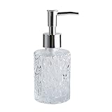 KMXNSJZS Seifenspender 160 Ml, Glas, Mit Druckpumpe, Transparentes...