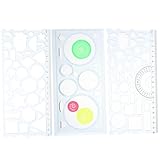Tofficu 3 Stück Teiliges Geometrisches Lineal Zeichenschablonen aus...