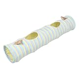 TOBBOMEY Katzentunnel mit 2 Öffnungen – Gestreifter, Faltbarer...