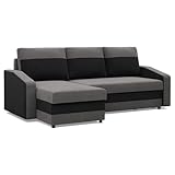 Mebligo - Ecksofa mit Schlaffunktion und Bettkasten Orion, Eckcouch...