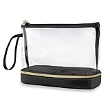 Aucuu Kulturbeutel Transparent, Transparente Kulturtasche, Kosmetiktasche...