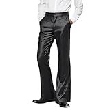 RUMAOZIA Schlaghose Herren Ausgestellte Hose Männer Pailletten Disco-Hose...