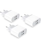 USB Ladegerät, 3-Pack 2.1A/5V Adapter für iPhone 11 XS XR X 8 7 6 6S Plus...