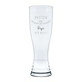 Weizenbierglas Leonardo bester Papa der Welt 0,5l Weizenglas Vatertag...