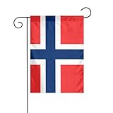 WHJSHOP Norwegische Flagge, Bild, Gartenflagge, Hofdekoration, 30,5 x 45,7...