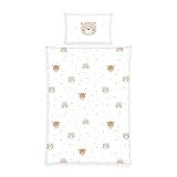 Herding babybest Little Friends Winterbettwäsche, Kopfkissenbezug 40 x 60...