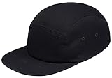 Pembroke® 5 Panel Cap, 100% Baumwolle, Größenverstellbar, Schwarz